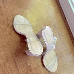 Cute 6 1/2 heel from lulus  clear strap